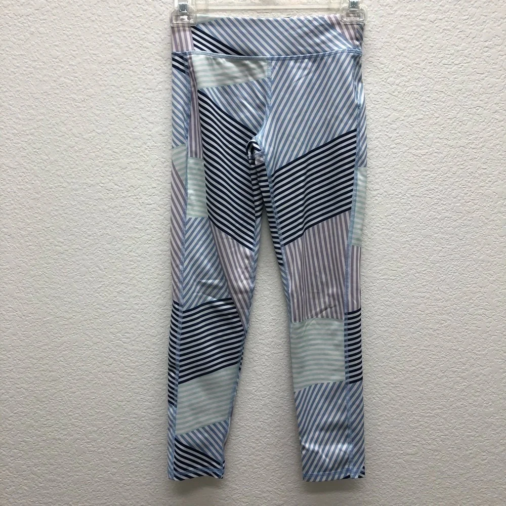 Old Navy Active Girls Med 8 Sport Striped Leggings